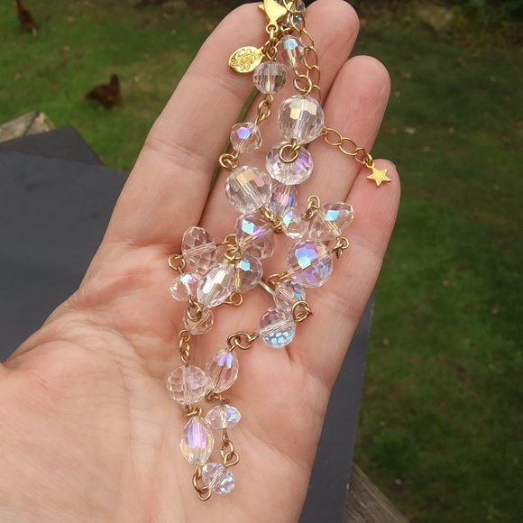 Kirks Folly sparkling Aurora Borealis Necklace choker beautiful Iridescence AB - Picture 15 of 17